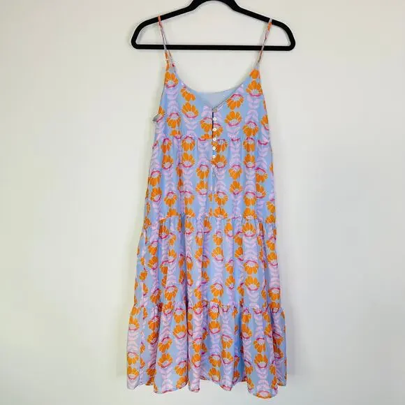 J. Marie The Violet Midi Dress Size Medium - Picture 6 of 8